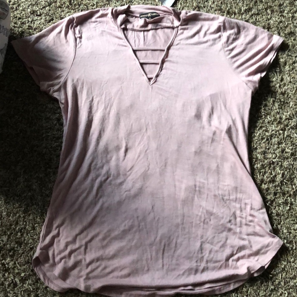 New with tags short sleeve shirt with cut outs